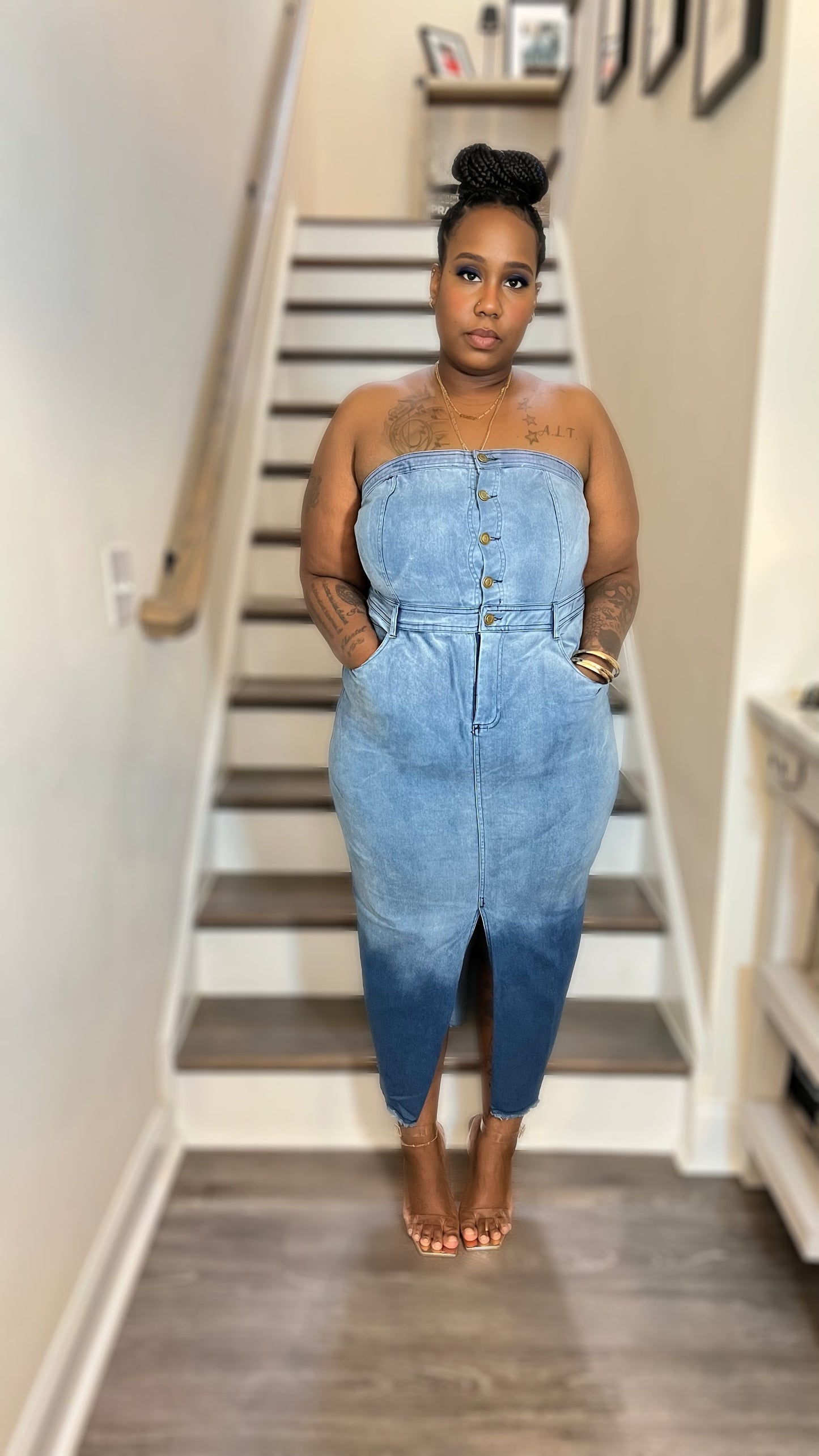 Curvy Summer Temptation Denim Dress