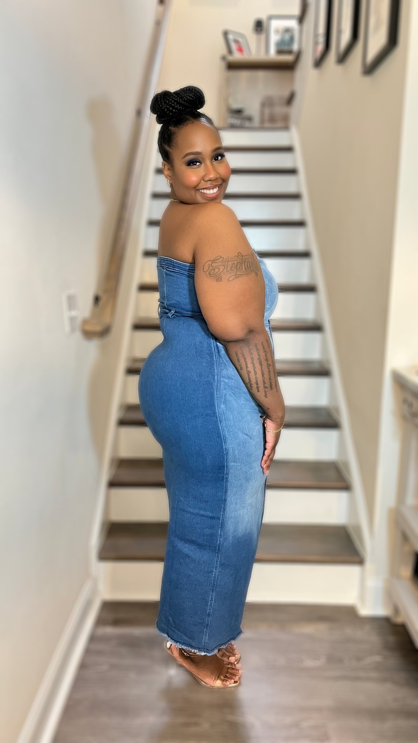 Curvy Summer Temptation Denim Dress