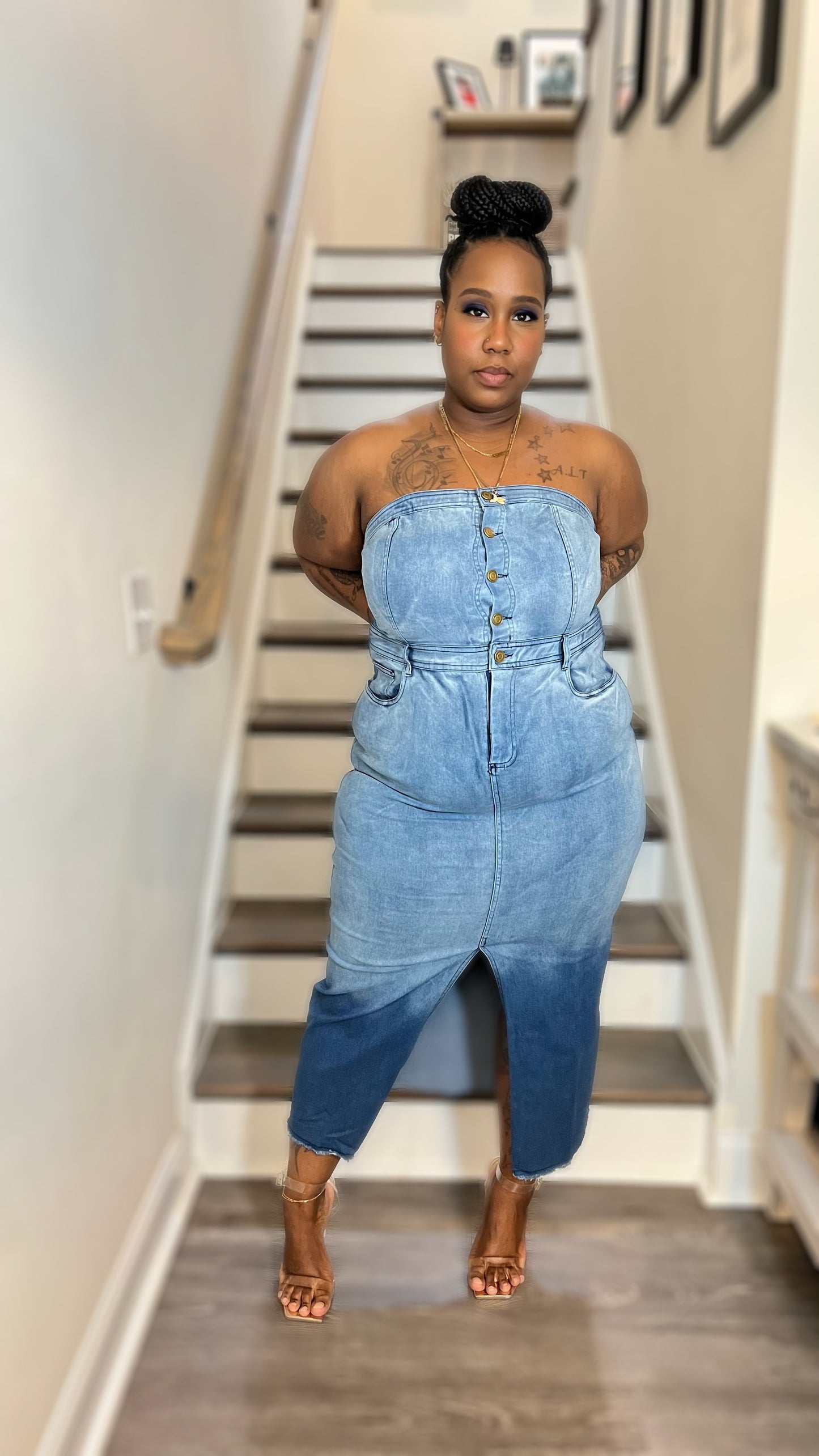 Curvy Summer Temptation Denim Dress