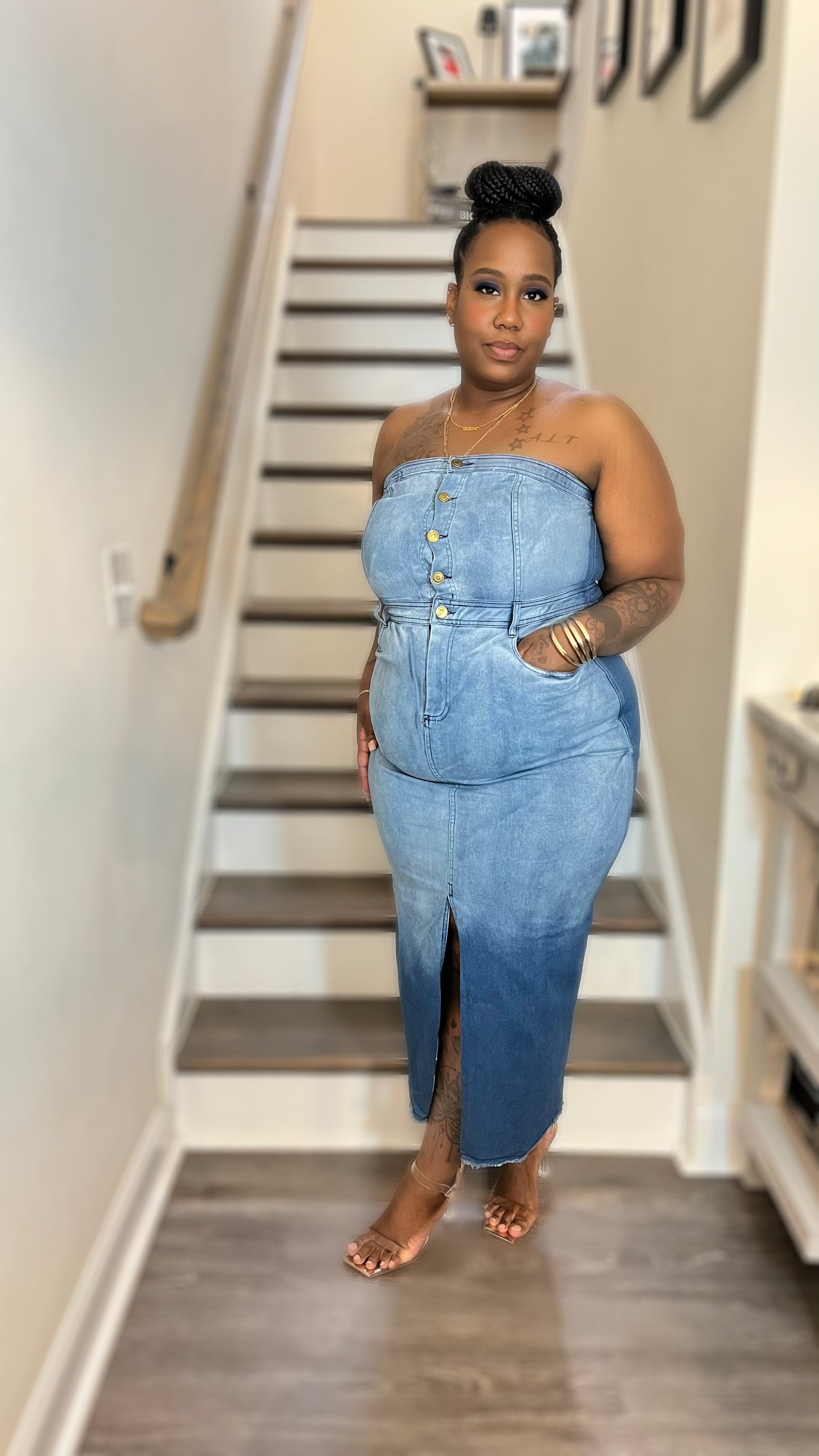 Curvy Summer Temptation Denim Dress