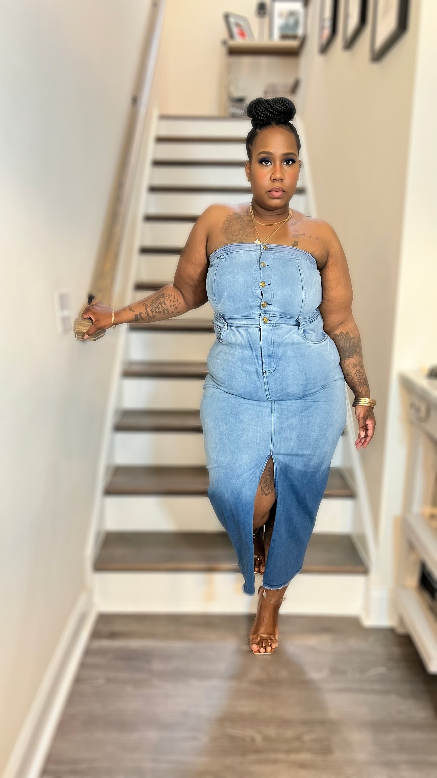 Curvy Summer Temptation Denim Dress